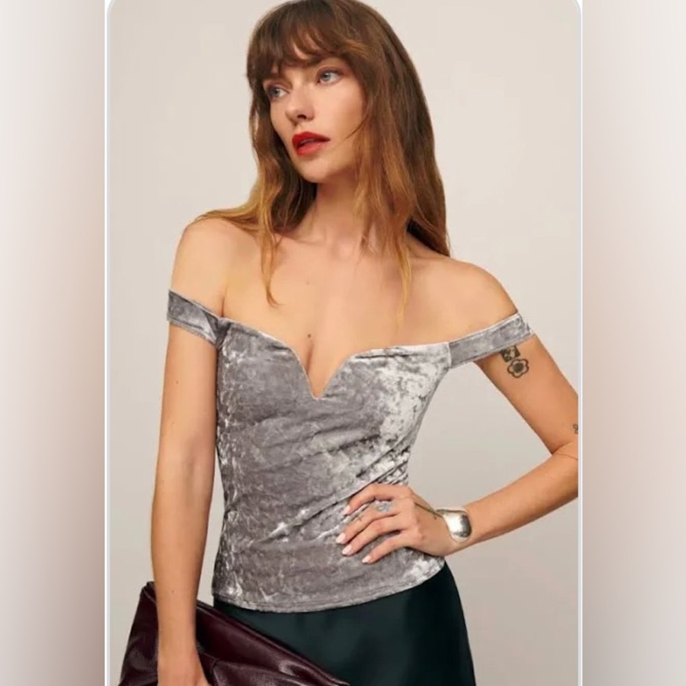 Reformation Andria Knit Top